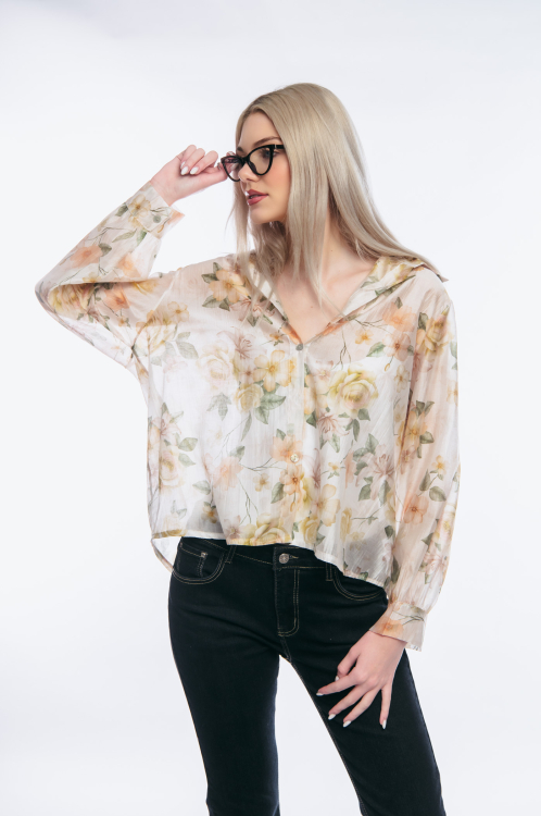 Πουκάμισο floral ασύμμετρο-2576