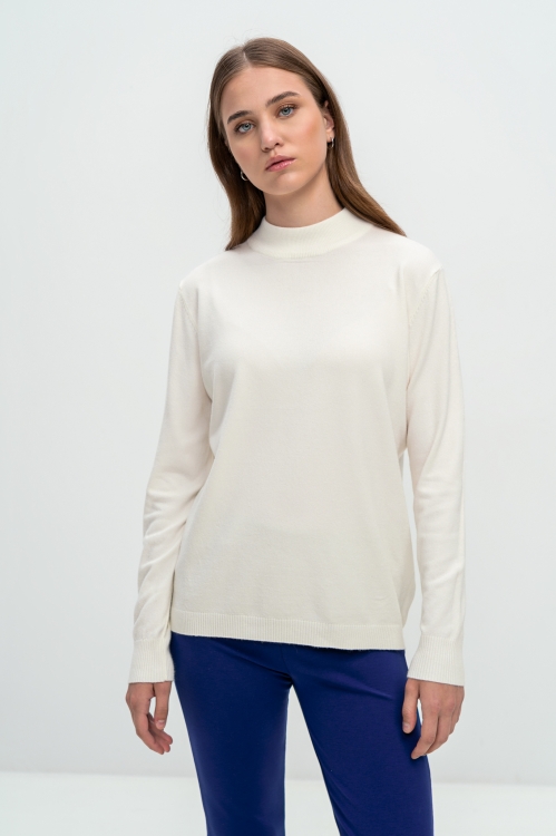 Πουλόβερ με χαμηλό ζιβάγκο plus size-678B