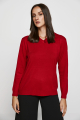 Πλεκτό πουλόβερ με βε λαιμόκοψη (plus size)-015B