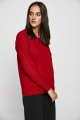 Πλεκτό πουλόβερ με βε λαιμόκοψη (plus size)-015B