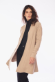 Μακριά Πλεκτή Ζακέτα Cardigan με Ρίγες Μπεζ- 5137B