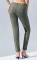 Γυναικείο Slim-Fit Παντελόνι σε Χακί Απόχρωση με Ρεβέρ και Πέντε Τσέπες-AC725-24