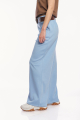 Γυναικείο Ψηλόμεσο Φούτερ Παντελόνι Wide-Leg με Διακοσμητική Ραφή σε Απαλό Γαλάζιο-4465