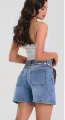 Ψηλόμεσο Jean Σορτς με Διακοσμητική Αλυσίδα & Vintage Wash-MG7580/96