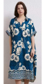 Γυναικείο Midi Καφτάνι-Φόρεμα με Floral Motiva και Ethnic Λεπτομέρειες-CD3198