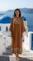 Μάξι Καφτάνι με Ethnic Κεντήματα & Καμπάνα Μανίκια-83927