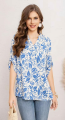 Λευκή Μπλούζα με Baroque-Floral Μοτίβο & V ΛαιμόκοψηA26373