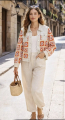 Γυναικείο Jacket με Πολύχρωμα Πλεκτά Crochet Σχέδια-E462