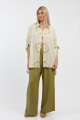 Γυναικείο Oversized Λευκό Πουκάμισο με Floral Κεντήματα-CL128